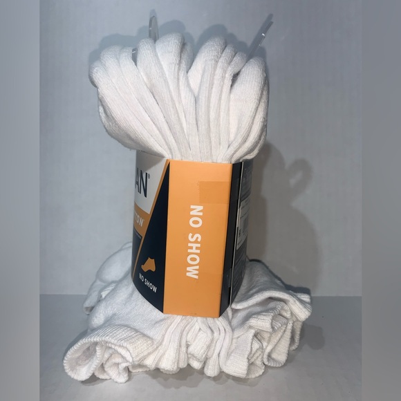 Gildan Men's Stretch Cotton No Show white Socks Shoe Size 6-12 12 pairs - Picture 2 of 5